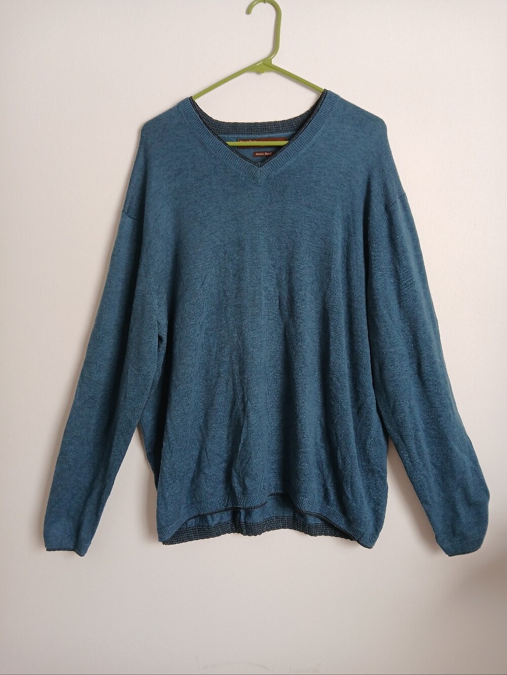 Perry Ellis Blue Merino Blend Sweater Size XL